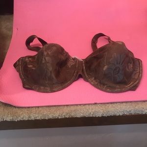 Brown print lined Cabernet Bra 42 DD